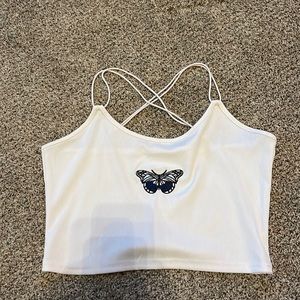 Blushmark Cross Back Butterfly Tank Top